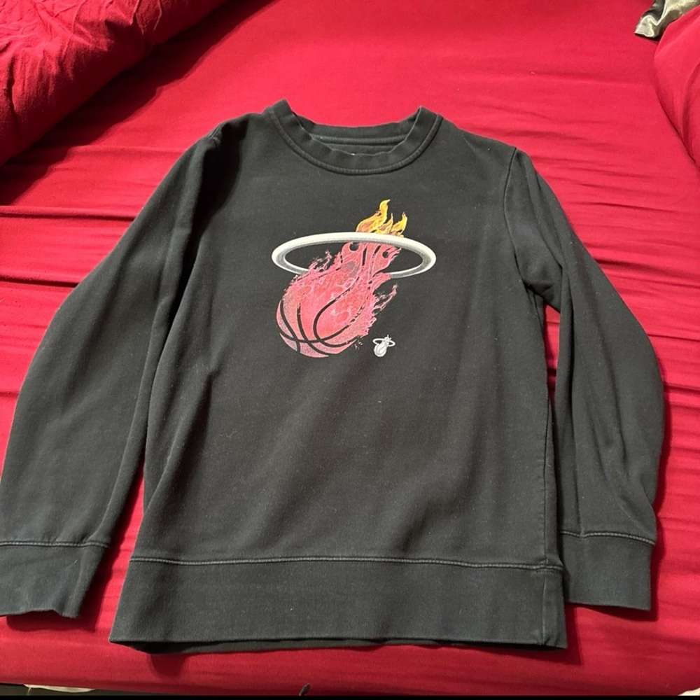 Fanatics Miami Heat Black Crewneck Sweater